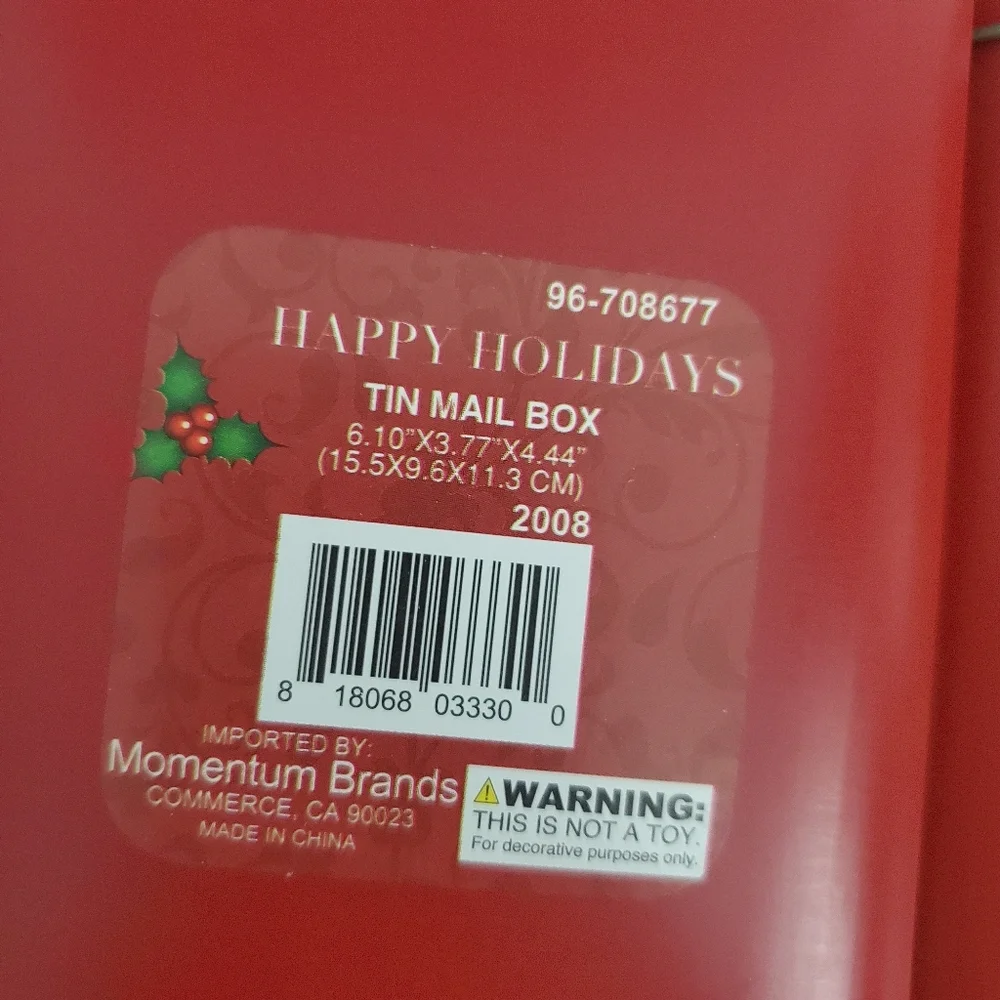 Christmas Santa Tin Mail Box Set